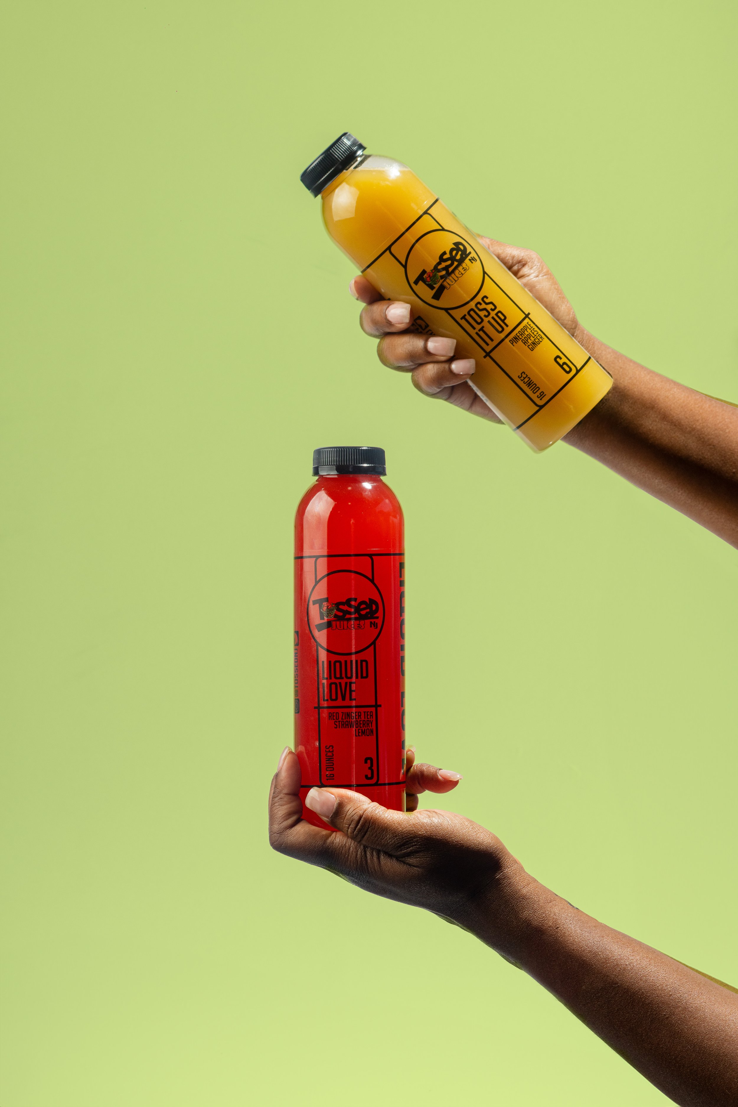 Creative hand modeling product photography for health food store Tossed NJ. Taken by NYC Product Photographer Kyran M. John of Foreign Kollective Media Group